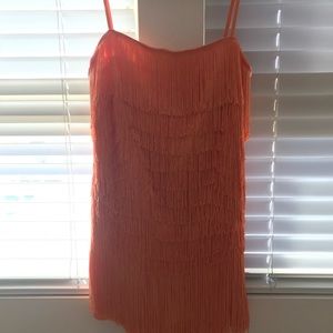 sunrise fringe mini dress